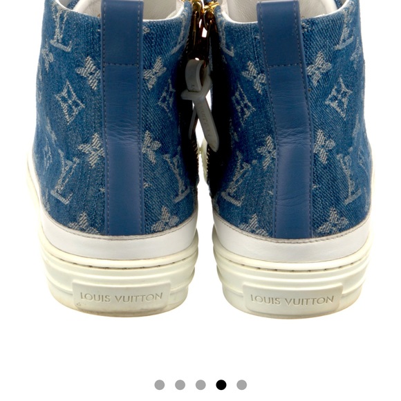 Louis Vuitton denim Hightop women’s sneakers size 39 - Picture 1 of 4